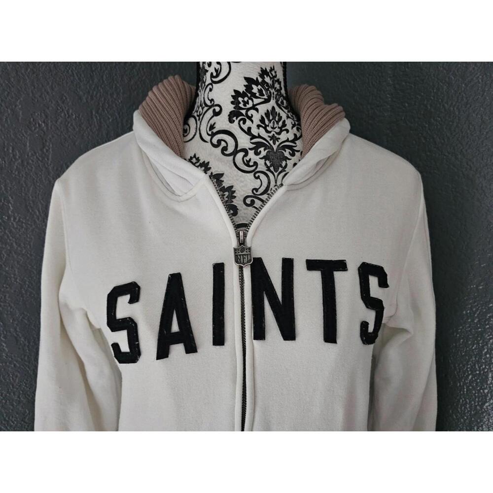 Women's New Orleans Saints Hooded Jacket Zip Up Heavy-Duty Size Small Football - Picture 3 of 14